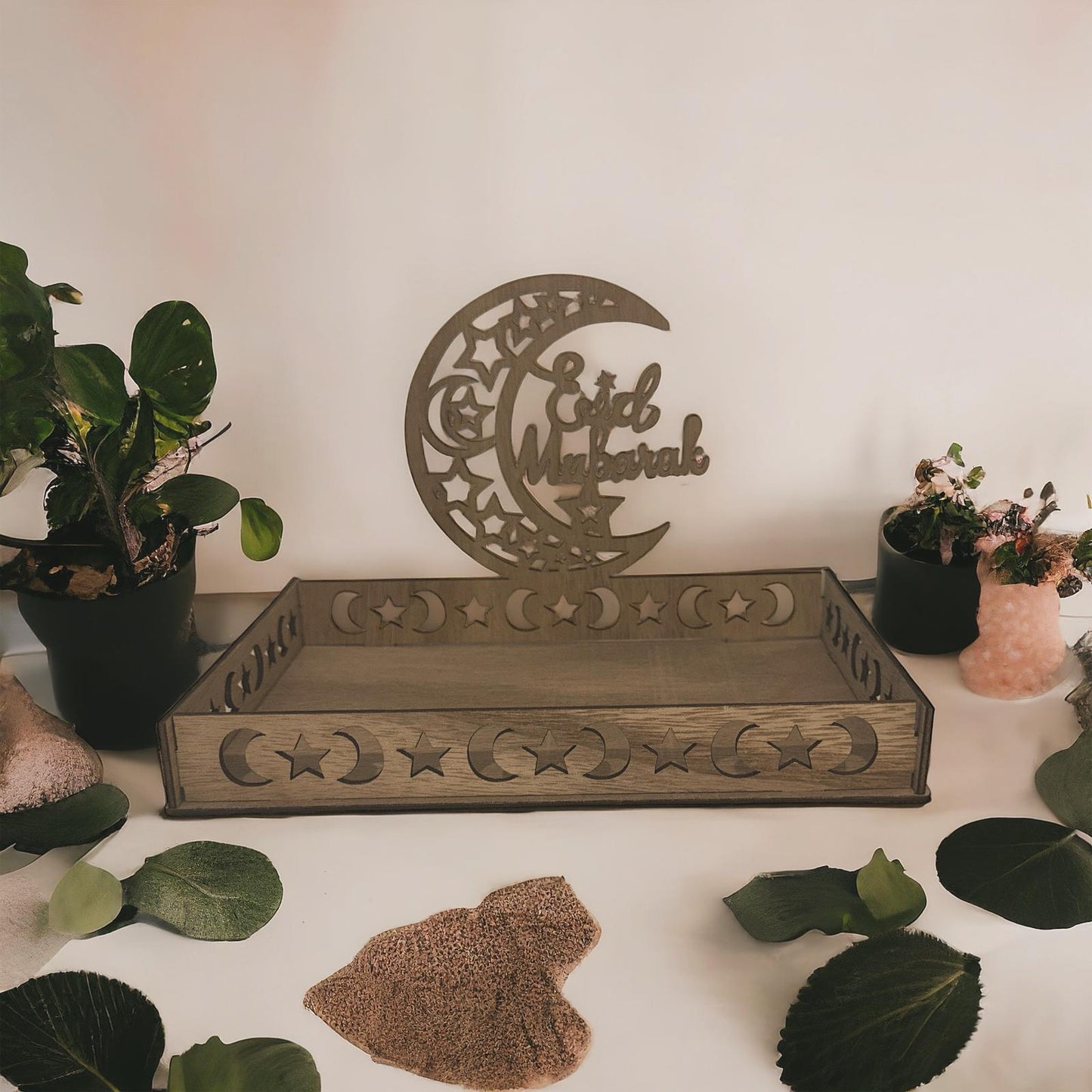 Eid Mubarak Wooden Tray