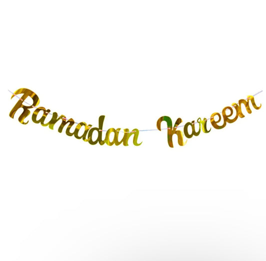 Ramadan Kareem Letter Banner - Gold