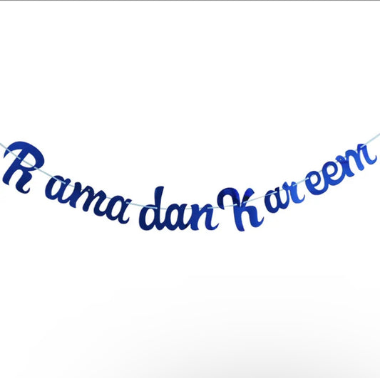 Ramadan Kareem Letter Banner - Blue